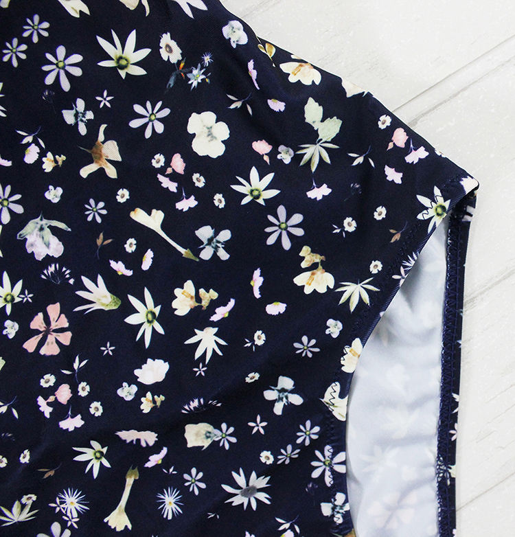 Floral-patterned fabric on a white background